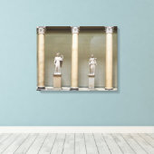 Gods standbeelden in Berlijn Canvas Afdruk (Insitu (Houten vloer))