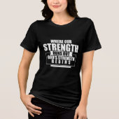 God's Strength Begins Christian Tri-Blend Shirt (Voorkant)