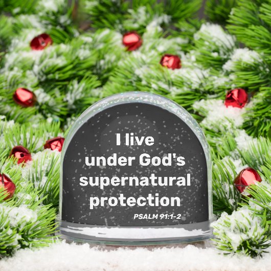 God's supernatural protection Psalm 91: 1-2 bible Sneeuwbol (Kerstmis)