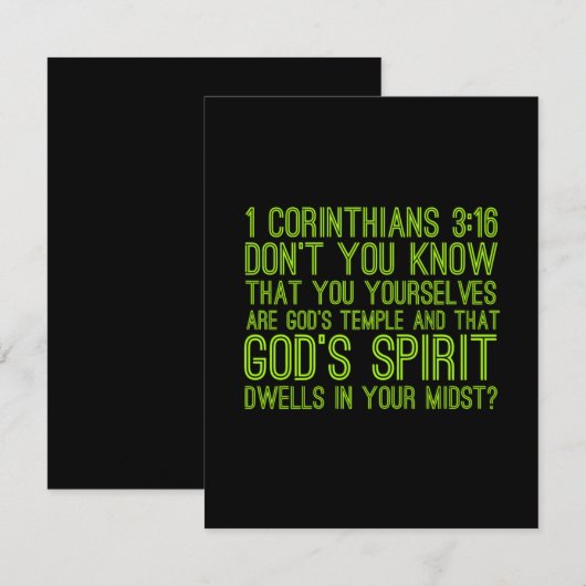 Gods tempel Bijbel Jezus Christelijke religieuze u Bedankkaart (Voorkant / Achterkant)