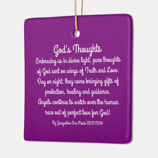 God's Thoughts Poetry Keramisch Ornament (Links)