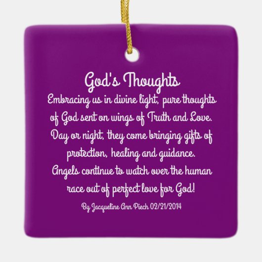 God's Thoughts Poetry Keramisch Ornament (Voorkant)