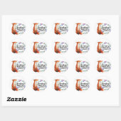 God's Time Waterverf Fox Ronde Sticker (Vel)