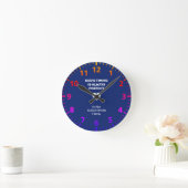 GOD'S TIMING ALTIJD PERFECT | Aangepast blauw Ronde Klok (Huis)