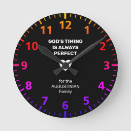 GOD'S TIMING ALTIJD PERFECT | Gepersonaliseerd zwa Ronde Klok
