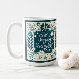 Gods Timing Blauwgroen Blue Inspiring Quote Inspir Koffiemok