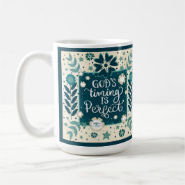 Gods Timing Blauwgroen Blue Inspiring Quote Inspir Koffiemok