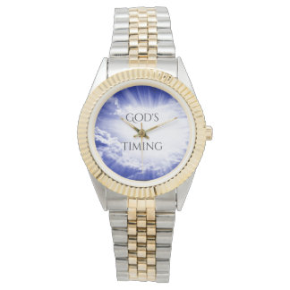 God's Timing Clouded Watch Horloge