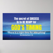 GOD'S TIMING ECCL 3v1 Christelijk Lijst Kunst voor Poster (Voorkant)