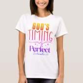 God's Timing Is Perfect Christian T-shirt (Voorkant)