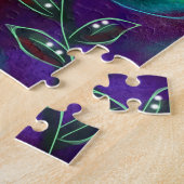 God's Timing is Perfect Floral Abstract Roze Rood Legpuzzel (Zijkant)