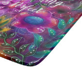 God's Timing is Perfect Floral Abstract Roze Rood Snijplank (Hoek)