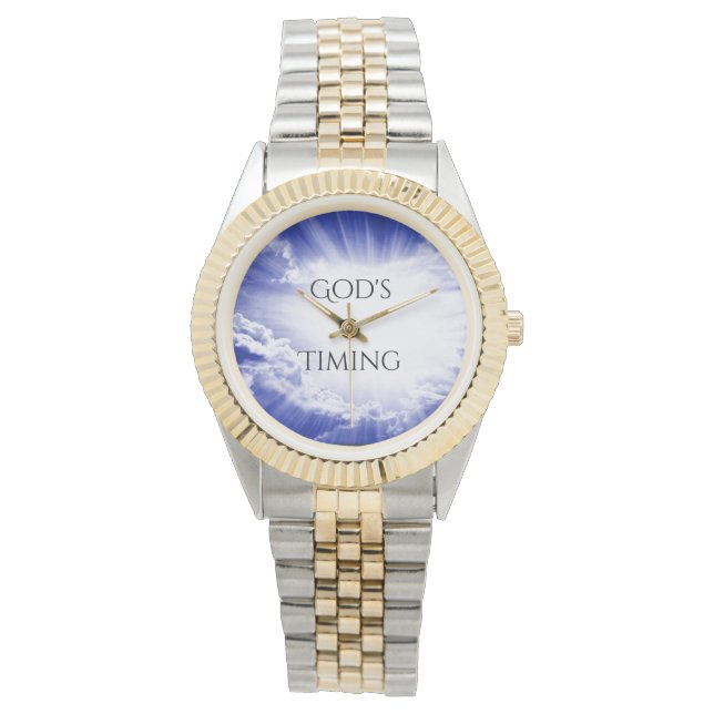 God's Timing Wolkenhorloge Horloge (Voorkant)