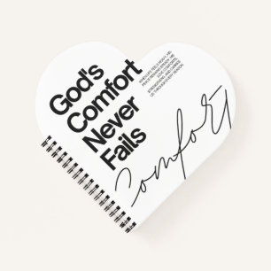 God's troost faalt nooit minimalistische stijl notitieboek