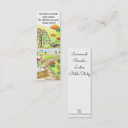 Gods tuin Bladwijzer Mini Visitekaartje (Voorkant / Achterkant)