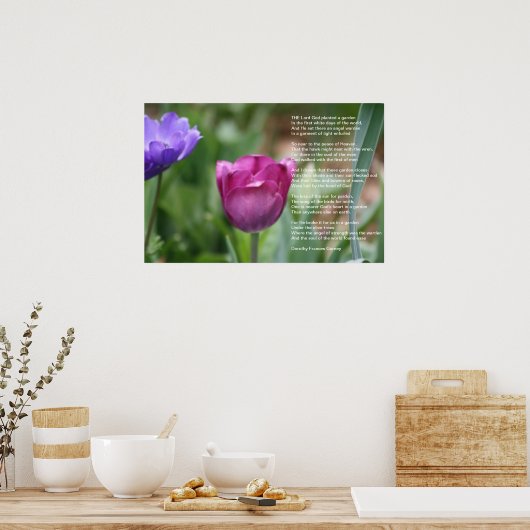 Gods tuin poster (Keuken)