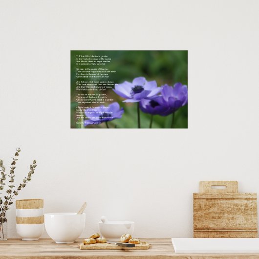 Gods tuin poster (Keuken)