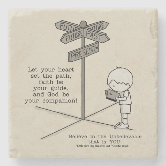 God's Uw Vennootschap Stenen Onderzetter (Voorkant)