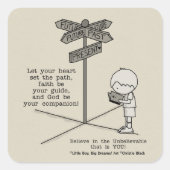 God's Uw Vennootschap Vierkante Sticker (Voorkant)