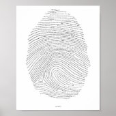 Gods vingerafdruk - Letterpress Poster (Voorkant)