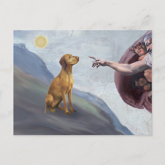 Gods Vizsla Briefkaart (Voorkant)
