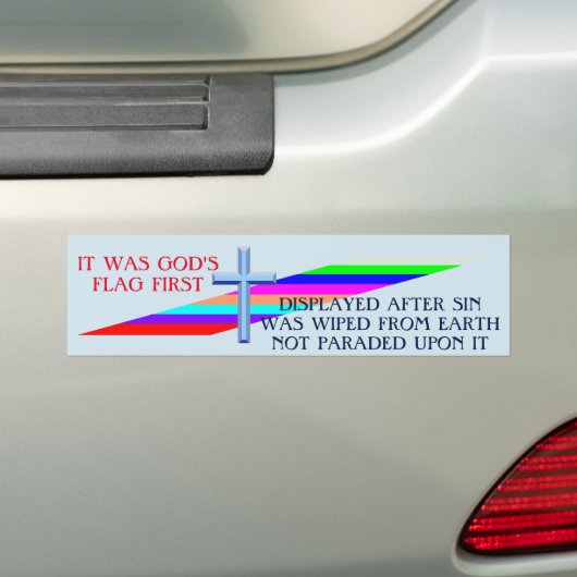 GOD'S VLAG BUMPERSTICKER (Op auto)