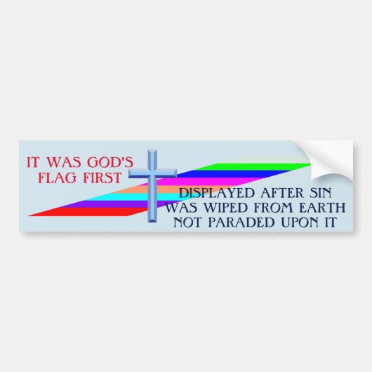 GOD'S VLAG BUMPERSTICKER (Voorkant)