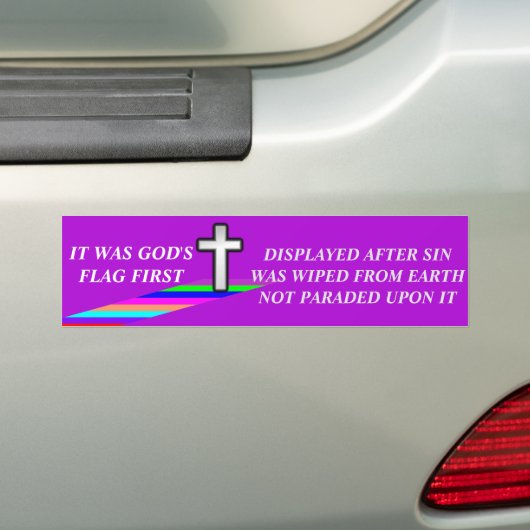 GOD'S VLAG BUMPERSTICKER (Op auto)
