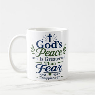Gods vrede is groter dan angst Christelijke quote Koffiemok