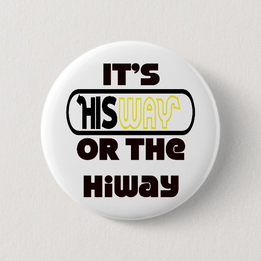 God's Way Christelijk Ronde Button 5,7 Cm (Voorkant)