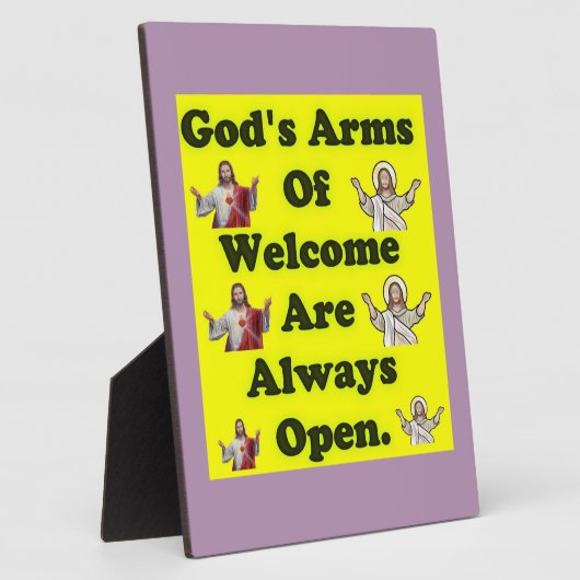 Gods welkomstwapens zijn altijd open. fotoplaat (Zijkant)