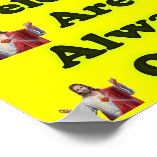 Gods welkomstwapens zijn altijd open. poster (Hoek)