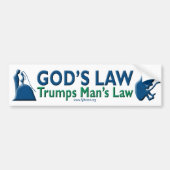 Gods wet Trumps Man Bumpersticker (Voorkant)