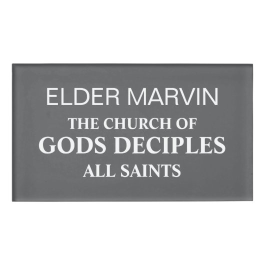 Gods Witness Personalized Naambadge (Voorkant)