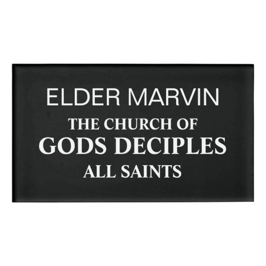 Gods Witness Personalized Naambadge (Voorkant)