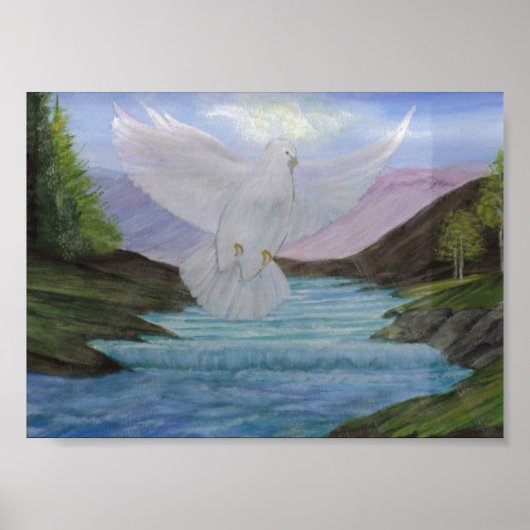 Gods Witte Dove of Love & Serenity Poster (Voorkant)
