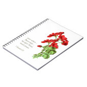 Gods Word Scripture Geranium Flower Quote Notitieboek (Linkerzijde)
