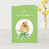 Gods zegeningen op jouw levende vogel kaart (Gele Bloem)