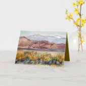 Gods zegeningen op uw verjaardag woestijnbergen kaart (Gele Bloem)