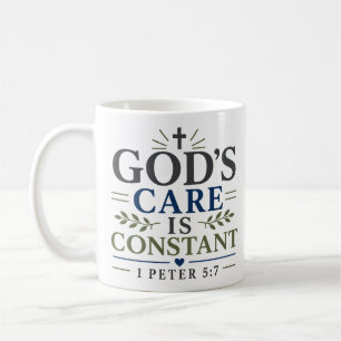 God's Zorg Is Constant Minimalistische Christelijk Koffiemok