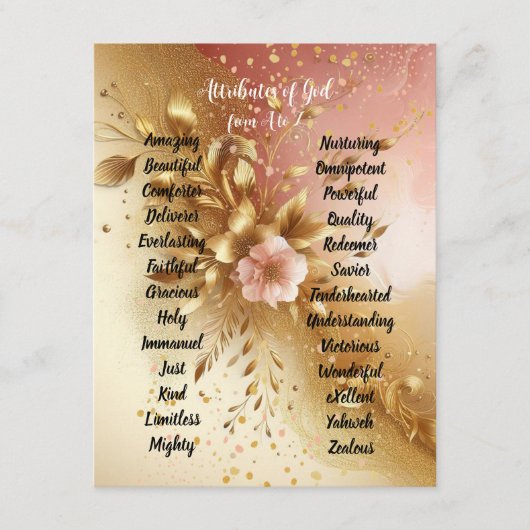 Godsattributen van A tot Z Ombre Behuizing Kaart (Voorkant)