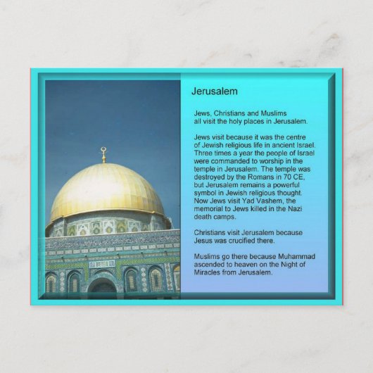 Godsdienst, Bezoekers aan Jeruzalem Briefkaart (Voorkant)