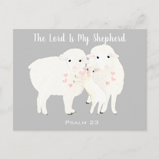 Godsdienst De Heer is mijn Shepherd Psalm 23 Briefkaart (Voorkant)