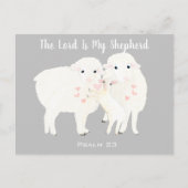 Godsdienst De Heer is mijn Shepherd Psalm 23 Briefkaart (Voorkant)