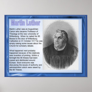 Godsdienst, Geschiedenis, Hervorming Martin Luther Poster