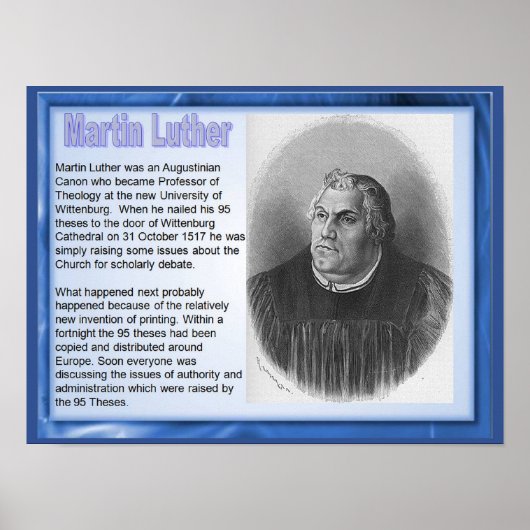 Godsdienst, Geschiedenis, Hervorming Martin Luther Poster (Voorkant)