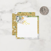 Godsdienst Goud Glitter Genderneutraal Notitiekaartje (Voorkant / Achterkant in situ)