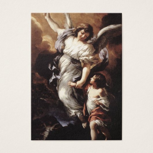 Godsdienst Guardian Angel Heilige Kaart (Voorkant)