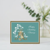 Godsdienst Jesus Lamb Floral Elegant Kaart (Staand voorkant)