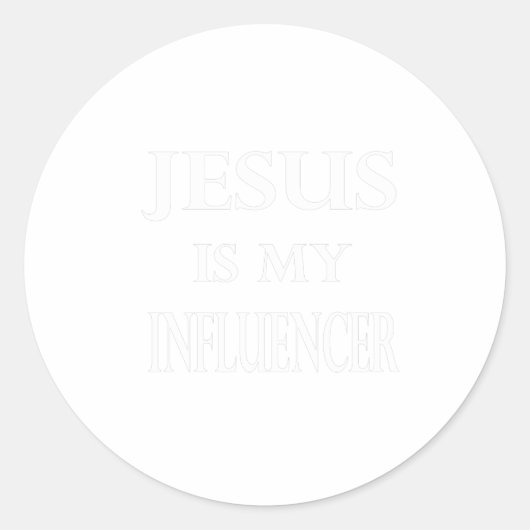 Godsdienst - Jezus is mijn influencer Ronde Sticker (Voorkant)